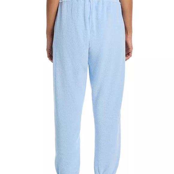 perfectwhitetee Gogo Terry Cropped Jogger Pants in Sky Blue - Picture 3 of 5